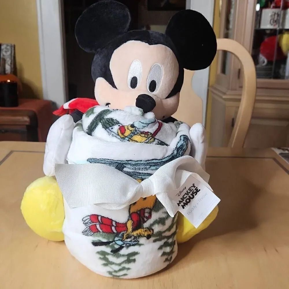Disney Mickey Mouse plush and throw blanket